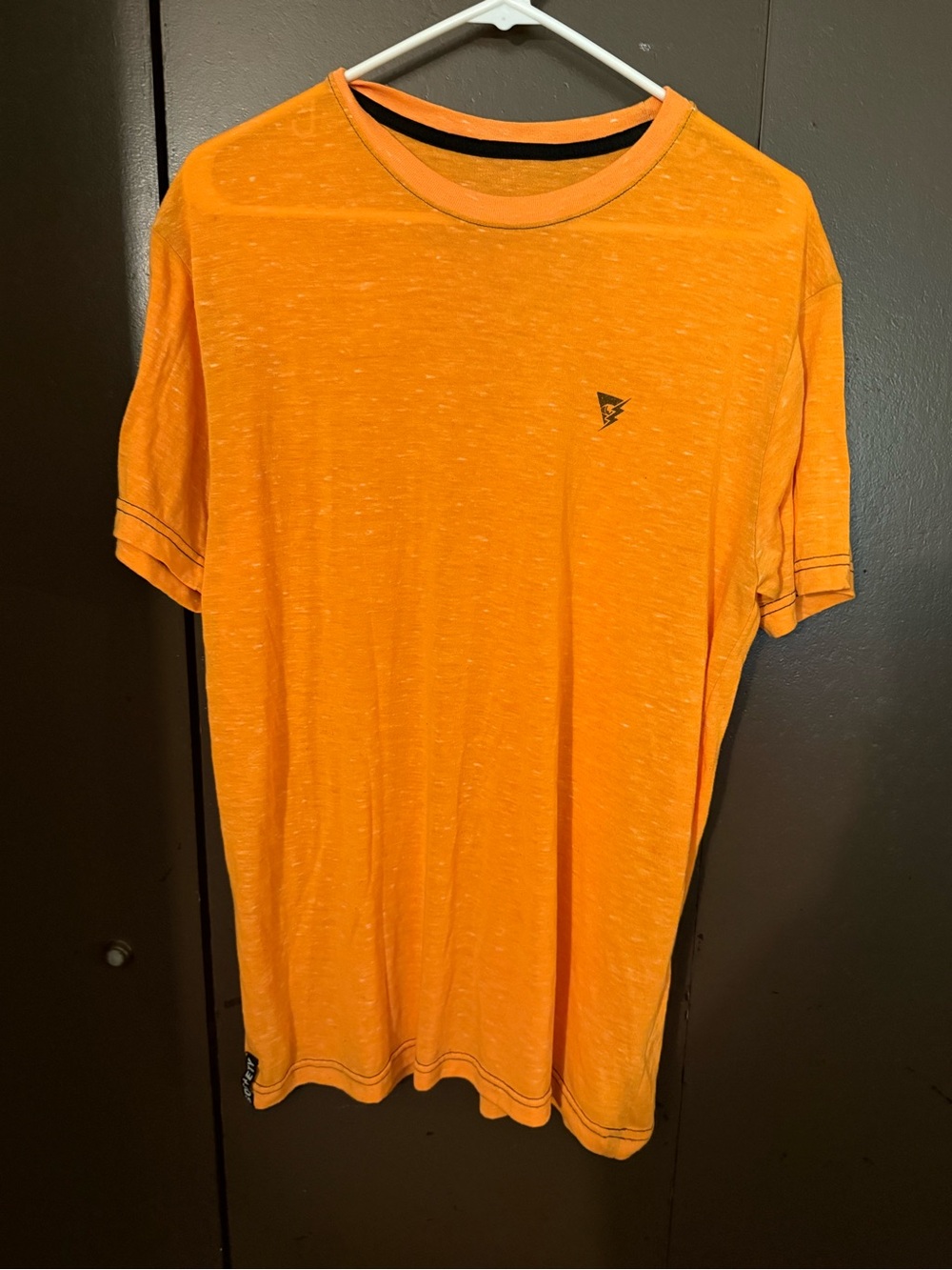 Society Men's Bright Orange Short-Sleeve Crewneck Tee